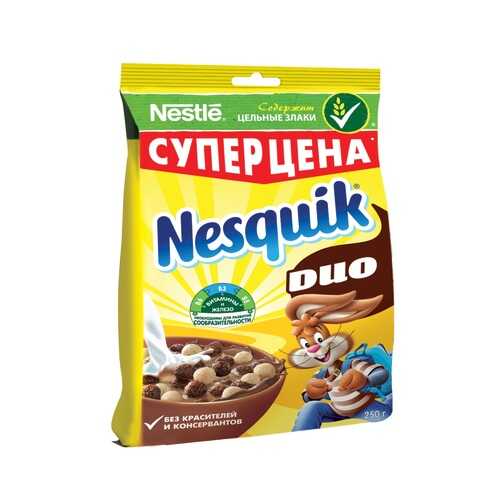 Готовый завтрак Nesquik duo шоколадный 250 г в Перекресток