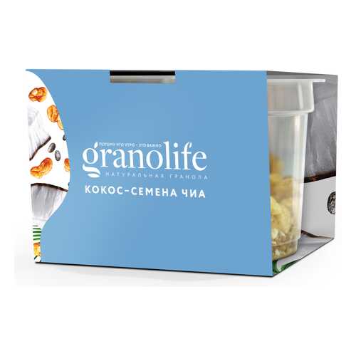 Гранола Granolife кокос-семена чиа 60 г в Перекресток