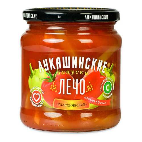 Лечо Лукашинские классическое натуральное ООО Росконсервпродукт 450г стекло Россия в Перекресток