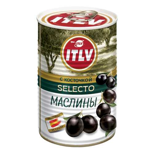 Маслины ITLV черные с косточкой 425 г в Перекресток