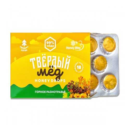 Карамель медовая Honey Way Твердый мед Горное разнотравье 30г в Перекресток