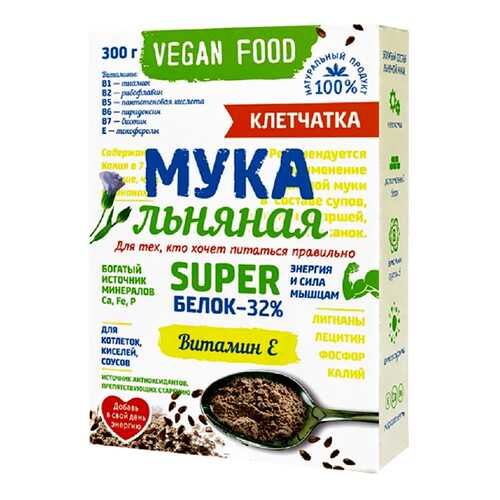 Мука льняная Компас Здоровья Питайся правильно Vegan Food 300 г в Перекресток