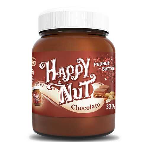 Арахисовая паста Happy nut с темным шоколадом 330 г в Перекресток