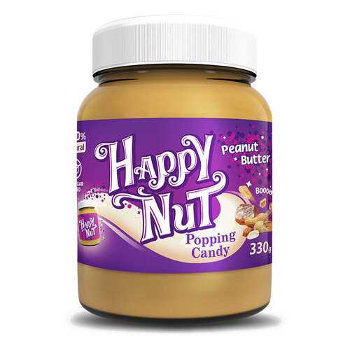 Арахисовая паста HAPPY NUT со взрывной карамелью 330 г в Перекресток