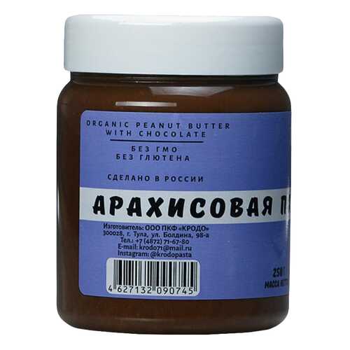 Арахисовая паста Krodo с шоколадом 250 г в Перекресток