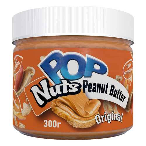 Арахисовая паста POP Nuts Peanut Butter Original, Натуральная, 300 г в Перекресток