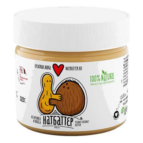 Паста ореховая Nutbutter из жареного арахиса и кокоса 320г в Перекресток