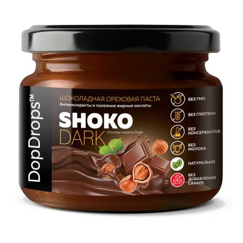 Шоколадно-ореховая паста SHOKO DARK с фундуком и темным шоколадом без сахара, 250 г в Перекресток