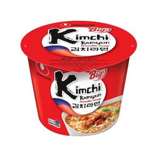 Лапша быстрого приготовления Кимчи Рамен Nongshim чашка 112 г в Перекресток