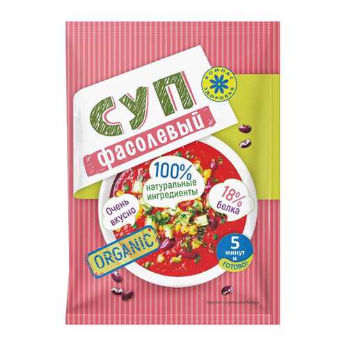 Суп-пюре Фасолевый Компас здоровья 30 г в Перекресток
