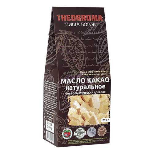 Какао масло Theobroma Пища богов натуральное 250 г в Перекресток