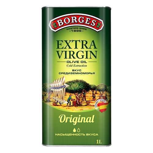 Масло Borges extra virgin original оливковое нерафинированное вкус средиземноморья 1 л в Перекресток