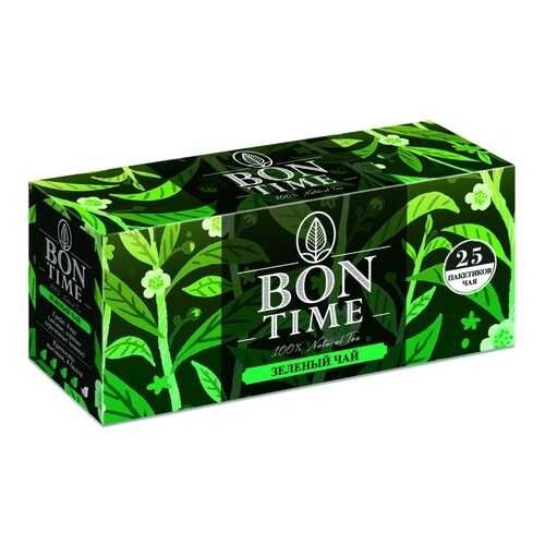 Чай BonTime Natural Tea, зелёный, 25 пакетиков в Перекресток