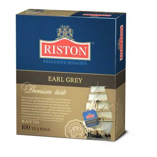 Чай черный Riston earl grey 100 пакетиков в Перекресток