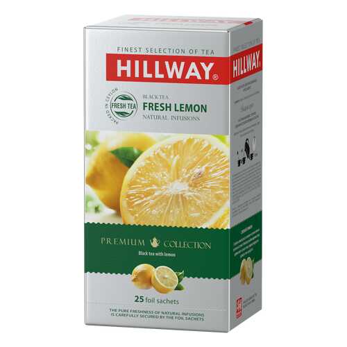 Чай черный с лимоном и лемонграссом FRESH LEMON т.з. HILLWAY в сашетах 1,5г*25*12 (С) в Перекресток