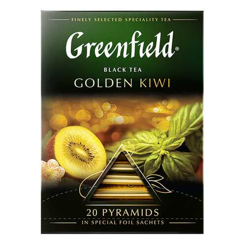 Чай черный в пирамидках Greenfield Golden Kiwi 20 пакетиков в Перекресток