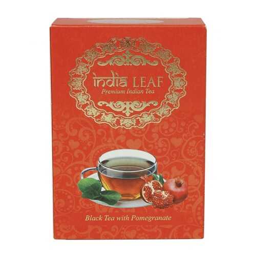 Чай India leaf С гранатом, черный среднелистовой с добавками, 100 гр в Перекресток