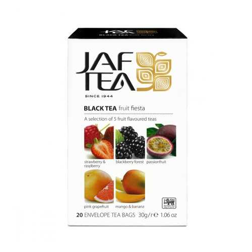 Чай Jaf Tea Fruit Fiesta черный с добавками ассорти 5 видов по 4 сашета в Перекресток