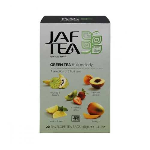 Чай Jaf Tea Green Fruit Melody зеленый с добавками ассорти 5 видов по 4 сашета в Перекресток