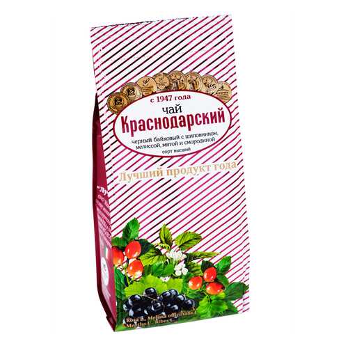 Чай Краснодарский С шиповником, мелиссой, мятой и смородиной черный листовой 100 г в Перекресток