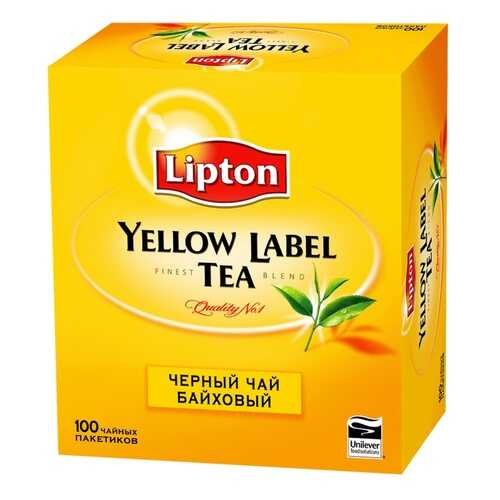 Чай Lipton черный байховый 100 пакетиков 200 г в Перекресток