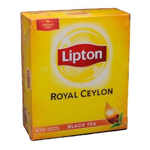 Чай Lipton royal ceylon черный байховый цейлонский 100 пакетиков в Перекресток