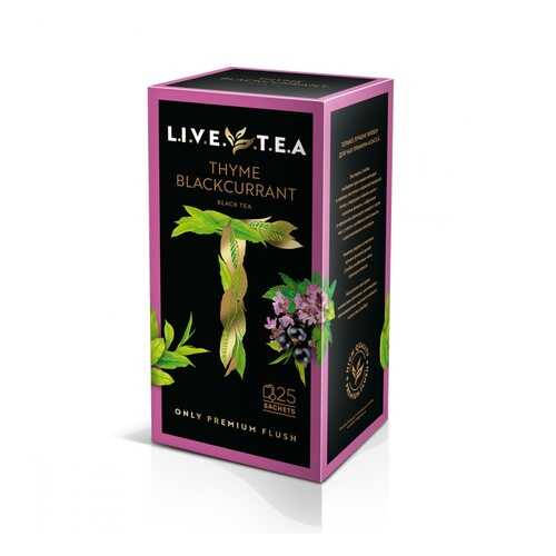 Чай Live Tea Thyme & Blackcurrant черный с чабрецом и черной смородиной 25 пакетиков в Перекресток