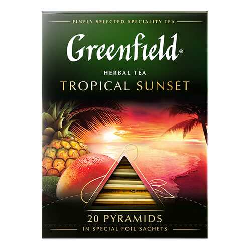 Чай травяной в пирамидках Greenfield Tropical Sunset 20 пакетиков в Перекресток