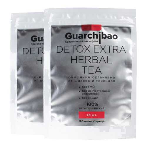 GUARCHIBAO DETOX EXTRA HERBAL TEA набор из 2 упаковок чая для детокса Яблоко-Корица в Перекресток