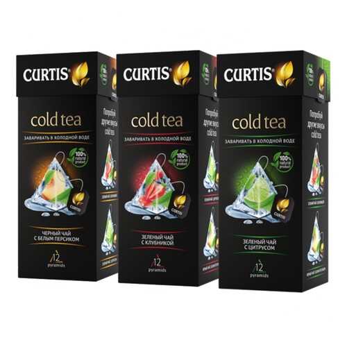 Набор чая Curtis Cold tea, ассорти , 12 пирамидок х 3 упаковки в Перекресток