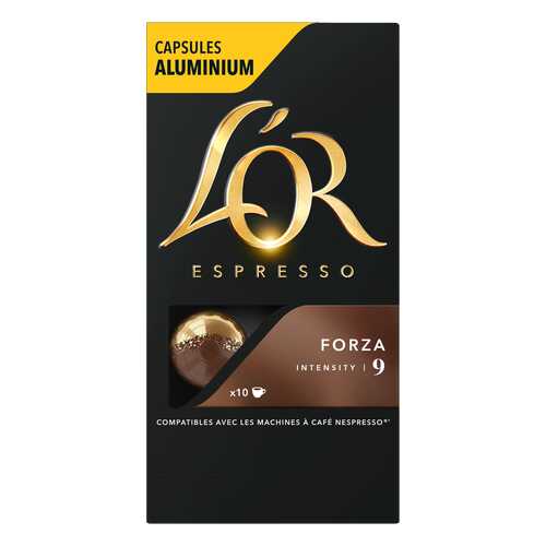 Капсулы L’OR Espresso Forza для кофемашин Nespresso 10 капсул в Перекресток