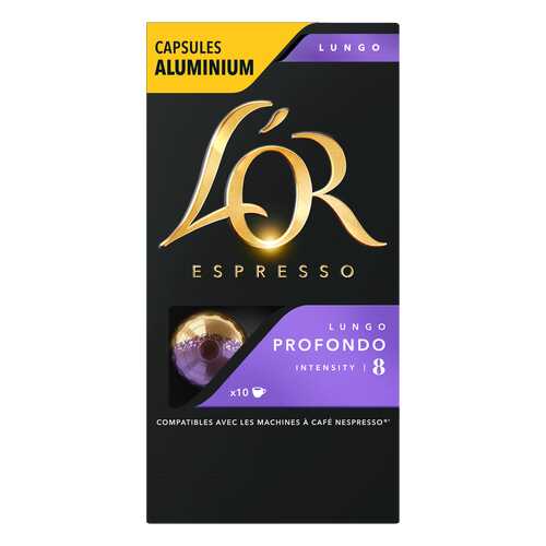 Капсулы L’OR Espresso Lungo Profondo для кофемашин Nespresso 10 капсул в Перекресток