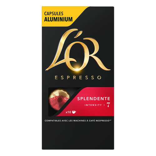 Капсулы L’OR Espresso Splendente для кофемашин Nespresso 10 капсул в Перекресток