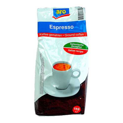 Кофе Aro espresso обжаренный в зернах для эспрессо 1 кг в Перекресток