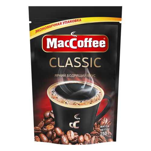 Кофе натуральный растворимый гранулированный ClASSIC т.з. MacCoffee, д/пак 250г*12 в Перекресток