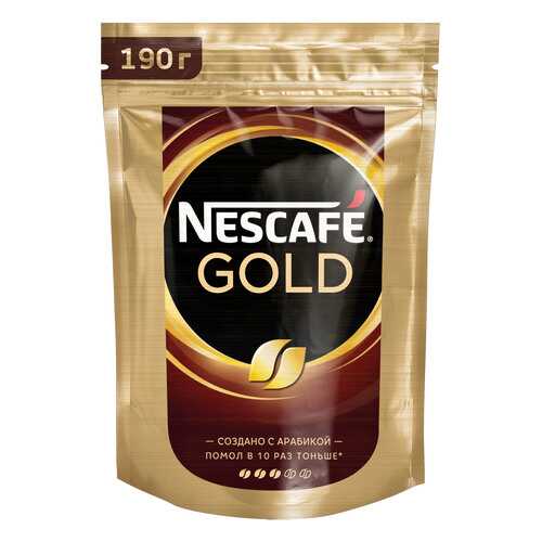 Кофе растворимый Nescafe gold пакет 190 г в Перекресток