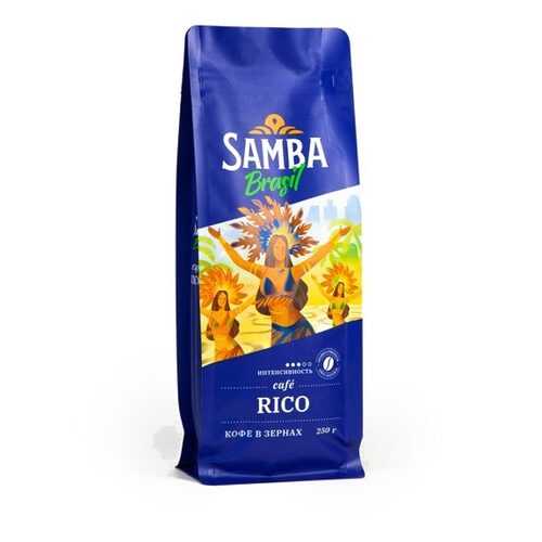 Кофе в зернах Samba Cafe Brasil Rico 250 г в Перекресток