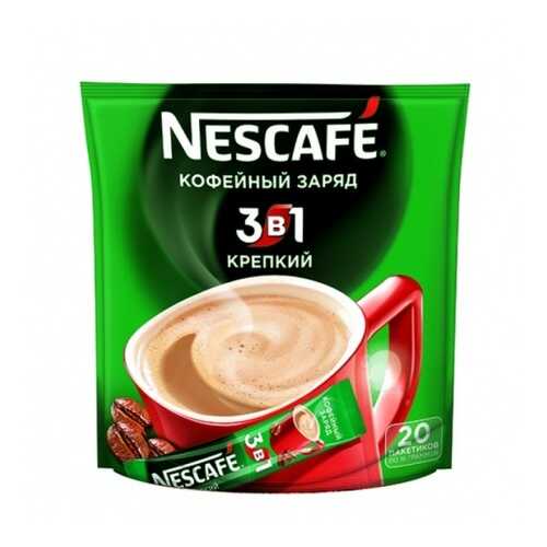 Кофейный напиток растворимый Nescafe 3в1 крепкий 16 г 20 пакетиков в Перекресток