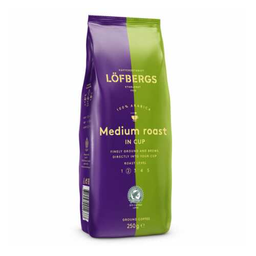 Молотый кофе Lofbergs Medium Roast IN CUP 250 г в Перекресток