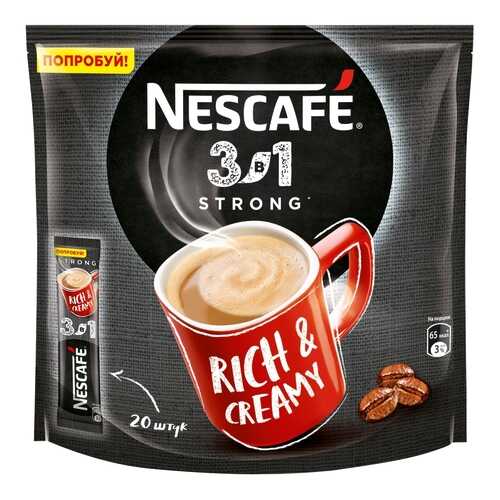 Напиток Nescafe 3в1 кофейный крепкий растворимый 14.5 г 20 штук в Перекресток