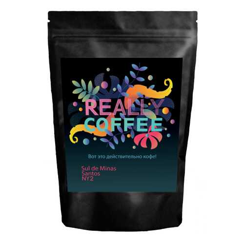 Свежеобжаренный кофе Really Coffee в зернах Бразилия Сантос Sul de Minas 250 г в Перекресток