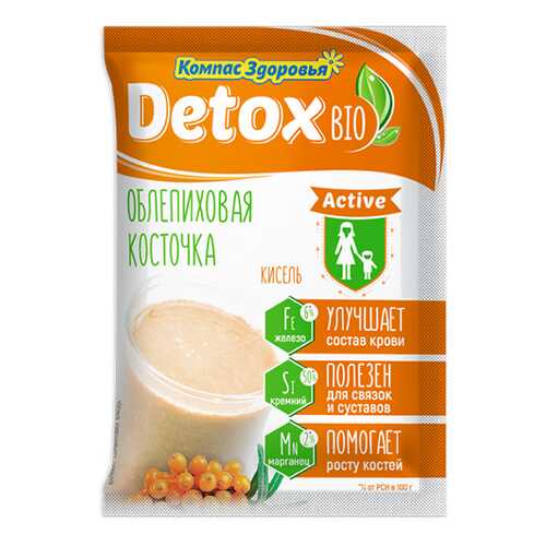 Кисель detox bio Active Облепиховая косточка Компас здоровья 25 г в Перекресток