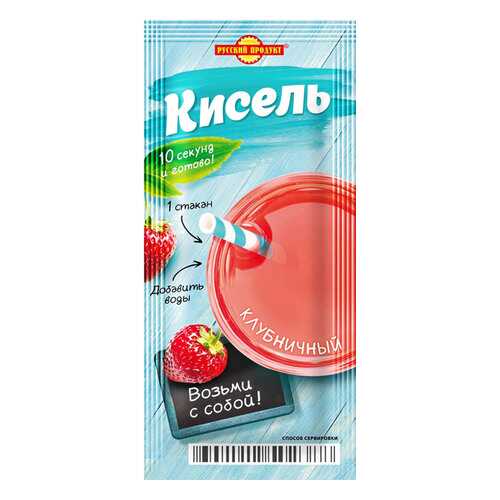 Кисель моментальный Русский Продукт порционный клубничный 25 г в Перекресток