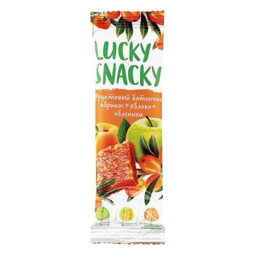 Батончик фруктовый Lucky Snacky с абрикосом яблоком и облепихой в Перекресток