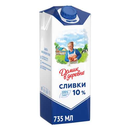 Сливки Домик в деревне 10% 750 г в Перекресток