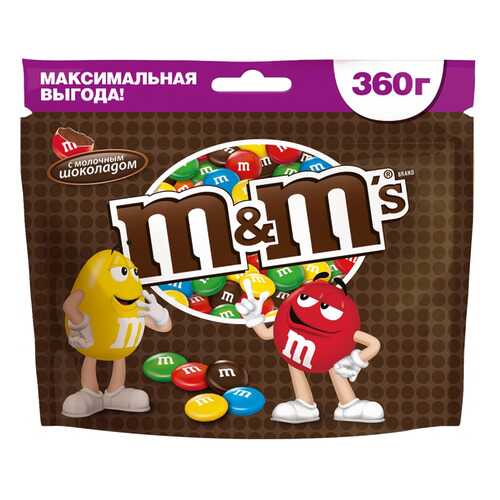 Драже M&M's с молочным шоколадом 360 г в Перекресток