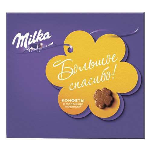 Конфеты Milka молочный шоколад с молочной начинкой 110 г в Перекресток