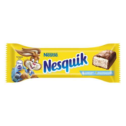 Батончик Nestle nesquik шоколадный 43 г в Перекресток