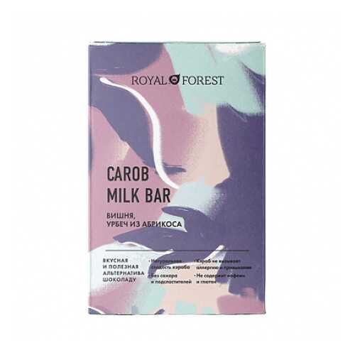 Шоколад Carob Milk Bar Вишня, урбеч абрикосовый Royal Forest 50 г в Перекресток