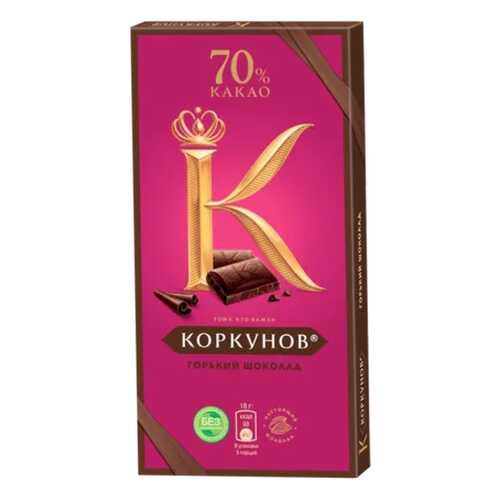 Шоколад горький А. Коркунов 70% 90 г в Перекресток